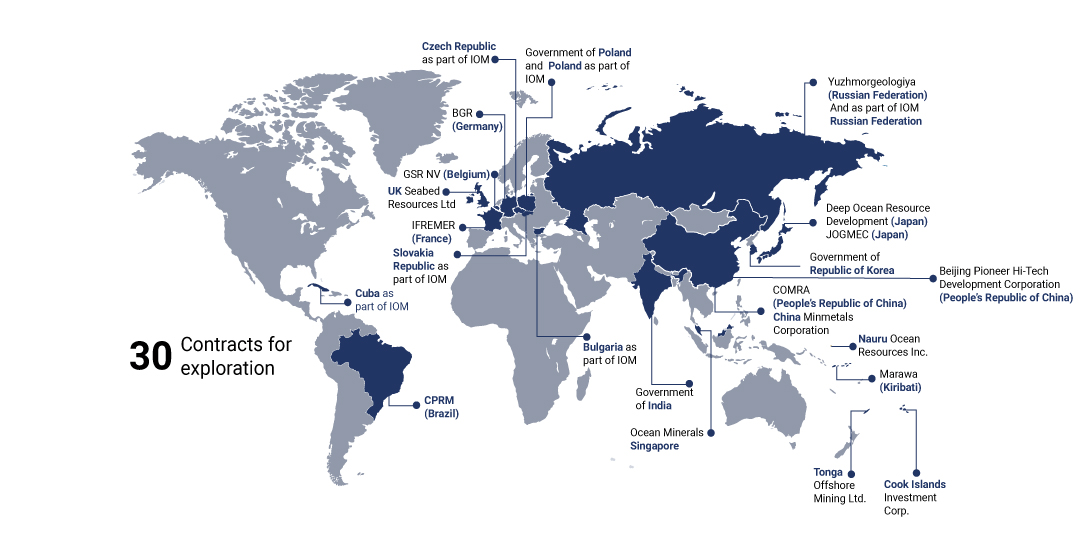 Map of contract for exploration owner - ISA